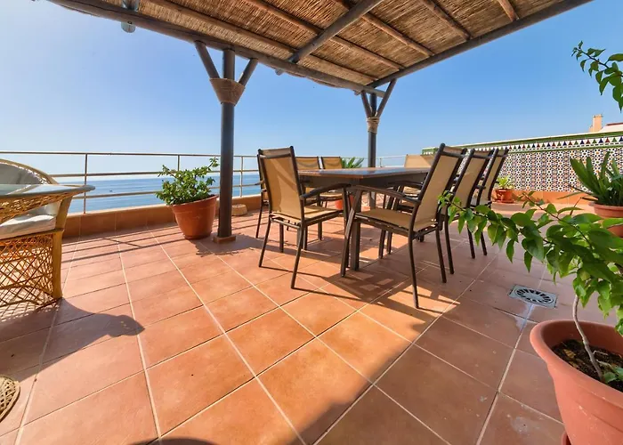 Holidays2fuengirola Duplex 1st Line Sea, Terrace