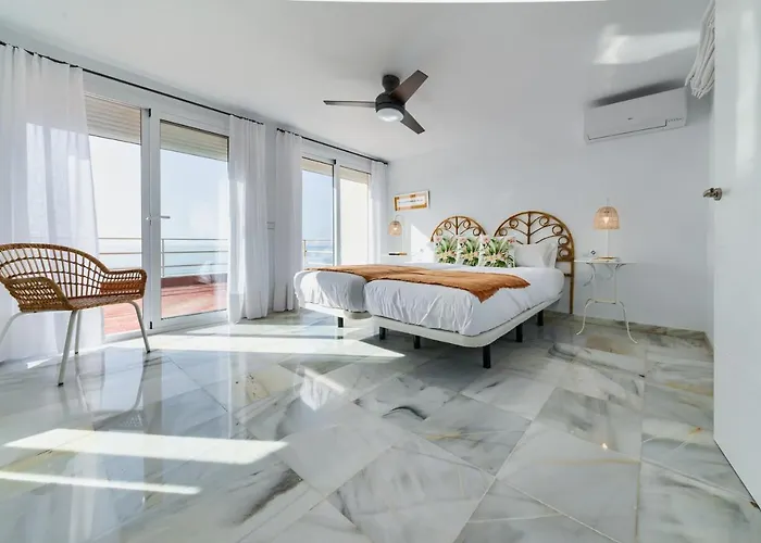 アパート Holidays2fuengirola Duplex 1st Line Sea, Terrace *